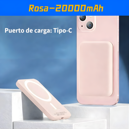 Power Bank Magnético 20.000 mAh MagSafe con Carga Inalámbrica, PD 22,5 W Fast Charge, Batería Externa para iPhone y Samsung